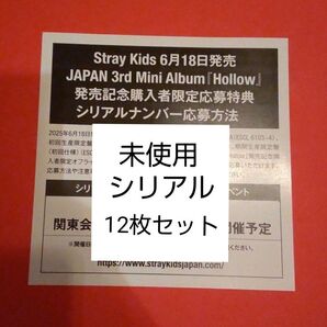 StrayKids Hollow オフラインイベント応募用 シリアルナンバー 12枚セット スキズ
