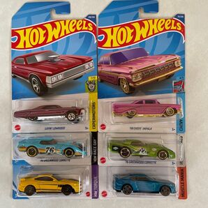 ホットウィール 6台セット(インパラ・ローライダー・コルベット・マスタング等)