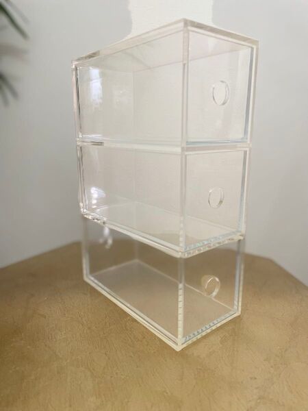 無印良品 アクリルクリア収納3段
