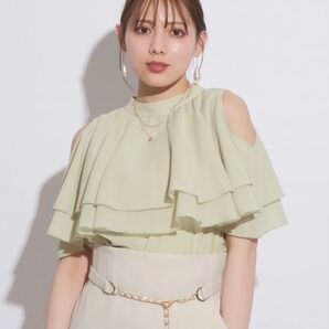 mystrad マイストラーダ ショルダースリットケープブラウス