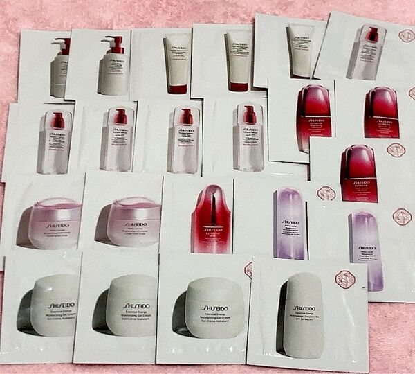 SHISEIDO メイク落とし,洗顔,化粧水2種類,美容液3種類,ジェルクリーム2種類,日中用乳液 まとめ売り スキンケアセット