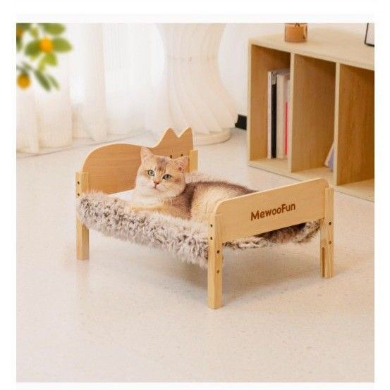 猫 ベッド ペットベッド 猫用ベッド 犬 ベッド 洗える ハンモック ペット ネコ 寝床 取り外し可能 通気性 組立簡単 グレー
