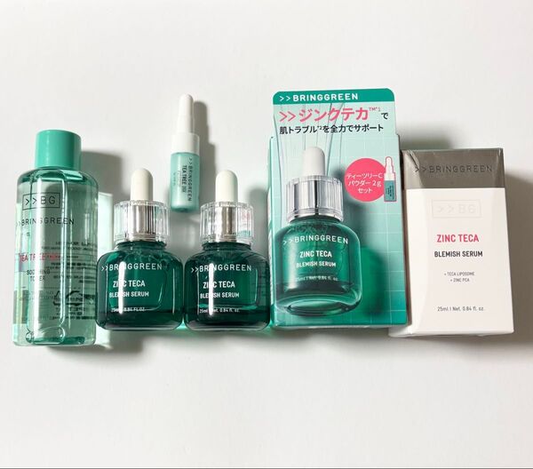ブリングリーンBRINGGREEN ジンクテカBセラム 25ml 2本 ティーツリーCパウダー スージングトナー ニキビ 肌荒れ