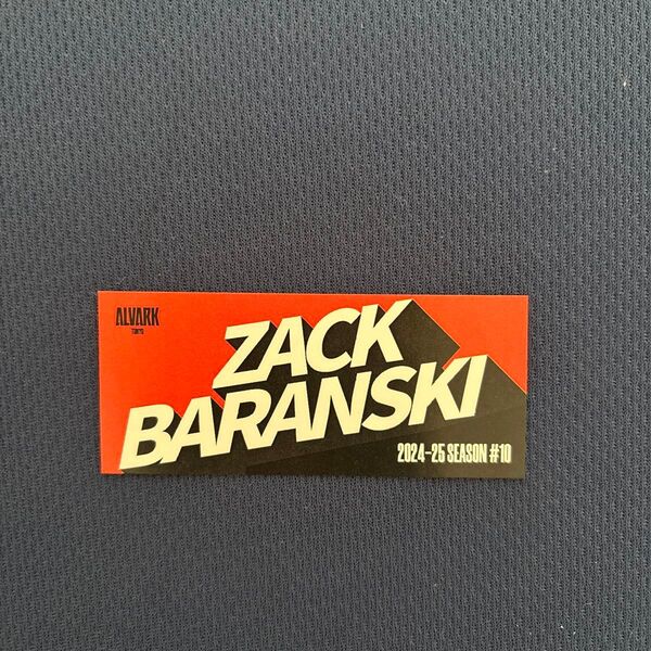ALVARK TOKYO Zack Baranski 2024-25 SEASON #10 シール