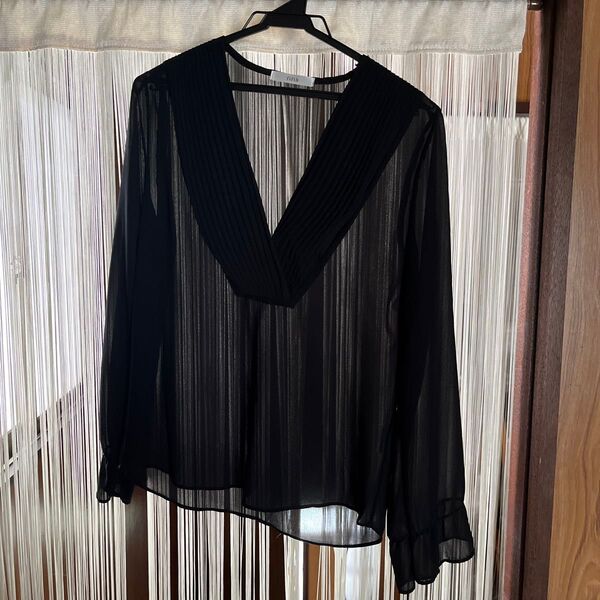 fifth フィフス 長袖シフォントップス
