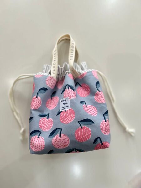 ハンドメイド保冷保温ランチバッグ お弁当袋 保冷バッグ 巾着