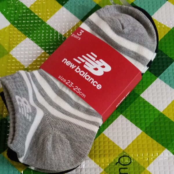new balance ニューバランス スニーカーソックス 23~25cm 3足組