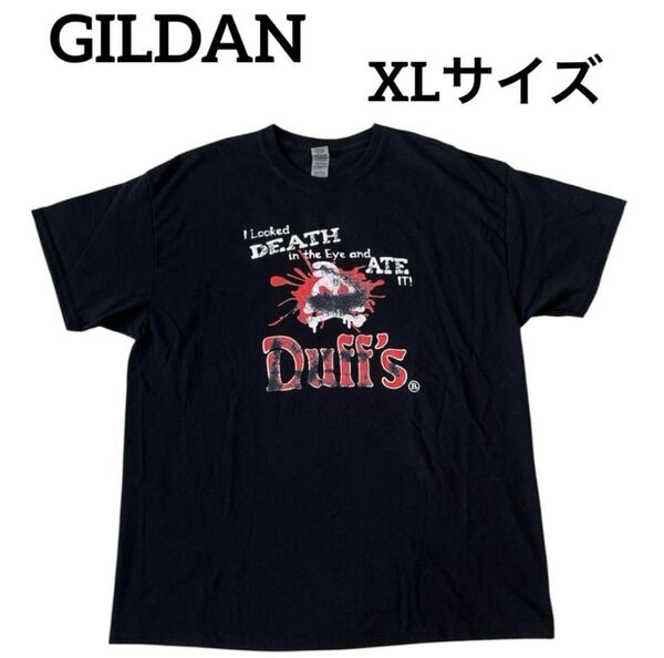 GILDAN ギルダン ヴィンテージ Tシャツ 半袖 黒 ブラック XLサイズ
