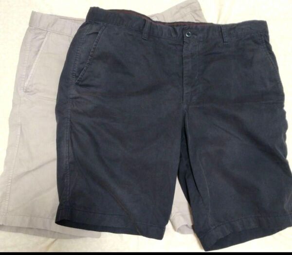 ユニクロ チノハーフパンツ XL 2着セット