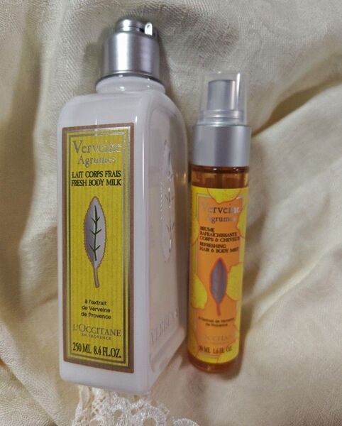 ロクシタン シトラスヴァーベナ アイスボディミルク250ml ボディ&ヘアミスト50ml