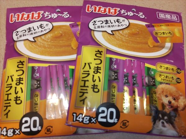 いなば 犬用ちゅーる さつまいもバラエティ 20本入り2袋セット
