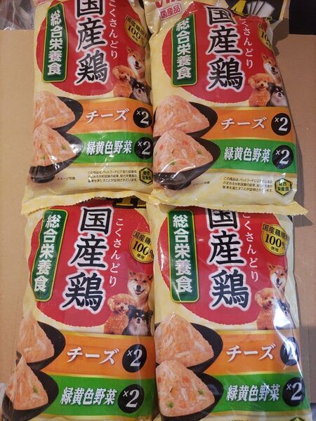 いなば 国産鶏 総合栄養食 4個パック入り4袋セット ドッグフード パウチ