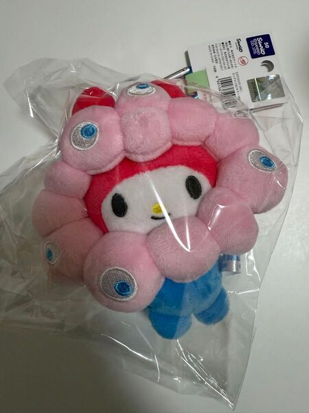 ミャクミャク マイメロディ 関西万博会場限定 カラビナ付きマスコットキーホルダー ぬいぐるみ
