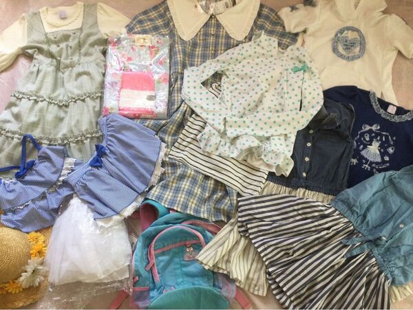 女の子夏服セット 新品タグ付きも有り 150中心 140.160もあり アクシーズ マザウェイズ 浴衣 水着 ラッシュガード有り