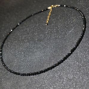 ネックレス ブラック スピネルネックレス シンプル