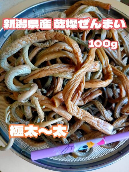 新潟県産 乾燥ぜんまい 100g 郷土料理