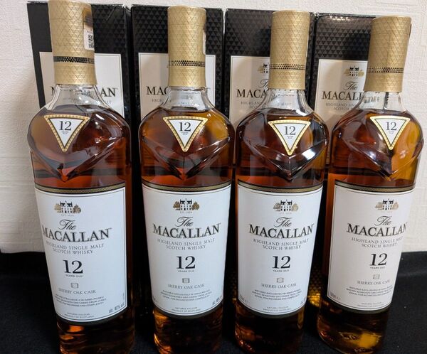 マッカラン12年 MACALLAN ウイスキー シングルモルト 箱付 シェリーオークカスク