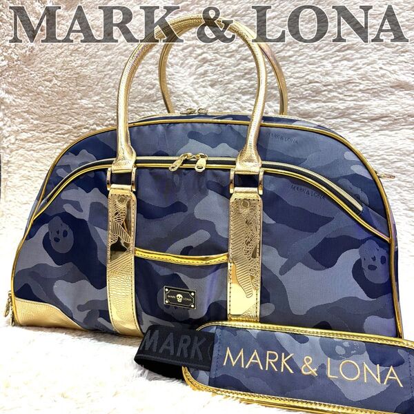 MARK&LONA マークアンドロナ ボストンバッグ ゴルフバッグ 大容量 2way 旅行 カモフラージュ ロゴ金具 ナイロン