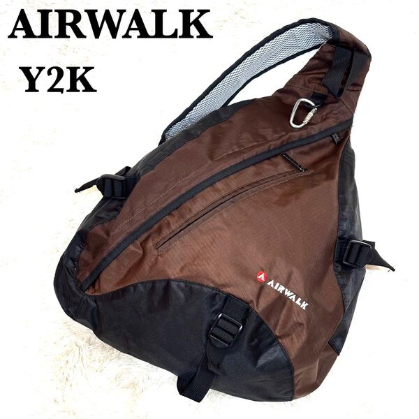 人気 希少 y2k AIRWALK エアウォーク スリングバッグ ボディバッグ ショルダーバッグ ワンショルダーバッグ ナイロン
