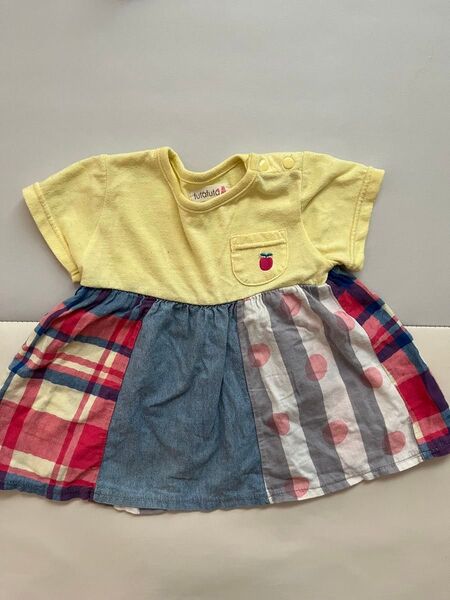 半袖 トップス チュニック 90cm キッズ スカート ワンピース ガールズ 女の子 フタフタ