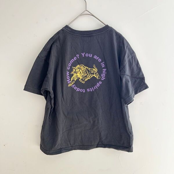 デビロック BIGシルエット プリント半袖Tシャツ バックプリント スミクロ ブラック 150 男の子 キッズ 子ども