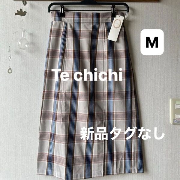 Te chichi テチチ チェックタイトスカート Mサイズ グレー