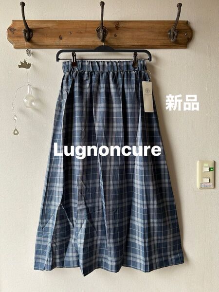 Lugnoncure ルノンキュール チェック柄スカート ネイビー フリーサイズ
