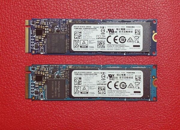 M.2 NVMe SSD 512GB 2個セット 2万2千時間以内