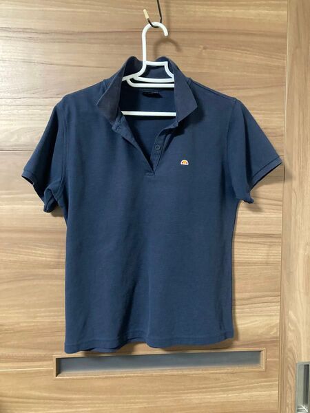 ellesse エレッセ ゴールドウィン ポロシャツ ネイビー レディース L 紺色 スポーツ 卓球 テニス 普段着 立ち襟