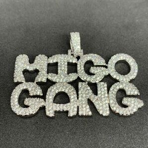 シルバー migos ミーゴス Gang ヒップホップ ブリンブリン ネックレス