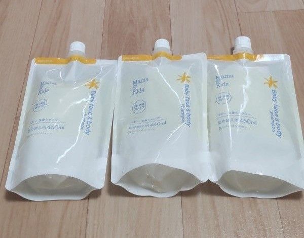 新品 ママ&キッズ ベビー全身シャンプー ボディソープ 詰め替え用460ml×3袋セット
