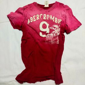 激レアAbercrombie & Fitch Tシャツ バーガンディ 古着