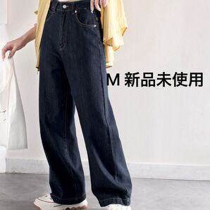 classicalelf☆ ハイウエスト ルーズ デニム パンツ 美シルエットM