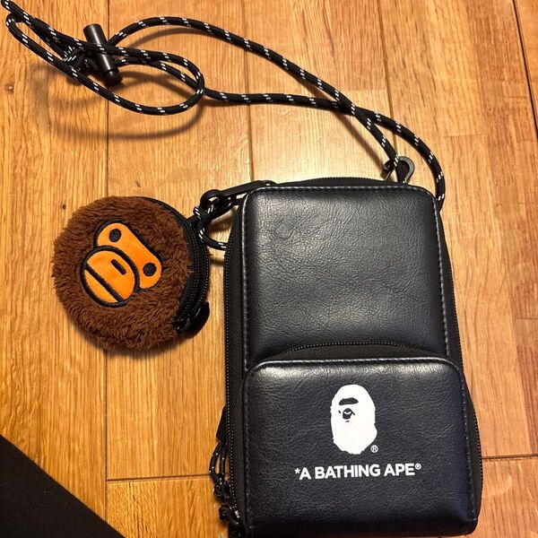 A BATHING APE ショルダーバッグ&コインケース