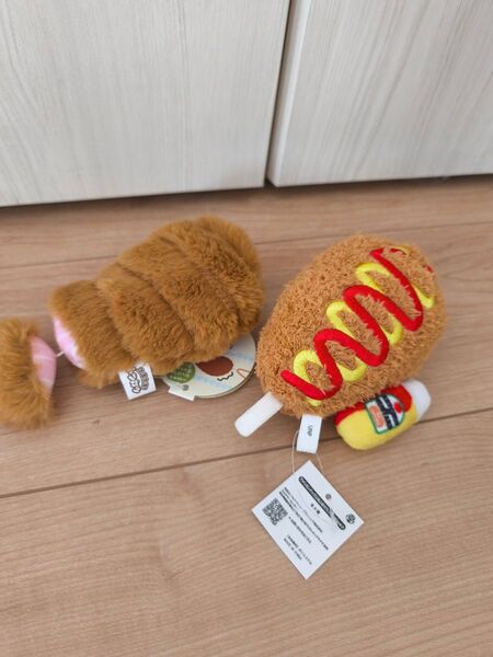アメリカンドッグ エビフライブルブル ぬいぐるみ 2個セット 新品 未使用