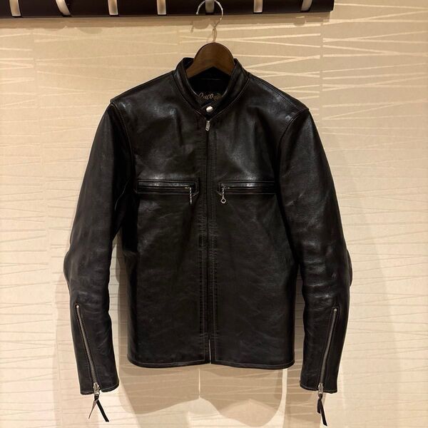 定価¥220,000 BUCO J-100 シングルライダースジャケット 38 茶芯 ブラック