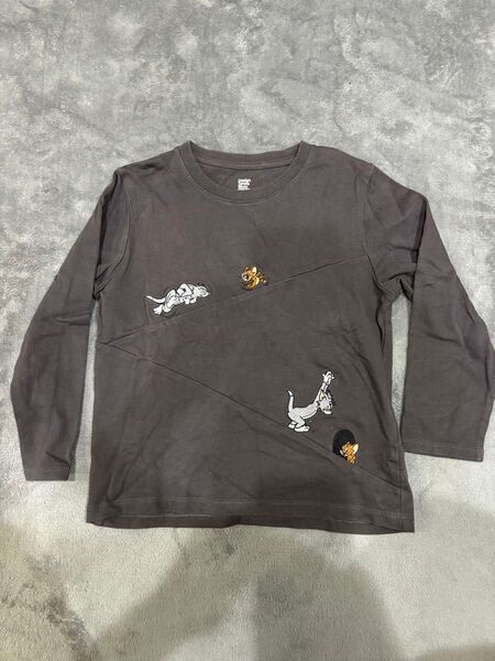 グラニフ トムとジェリー 長袖Tシャツ 120cm グレー