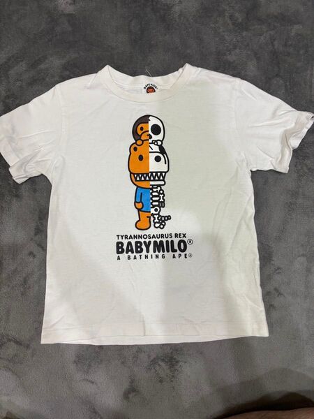 A BATHING APE BABY MILO Tシャツ 染みあり エイプ サイズ 120