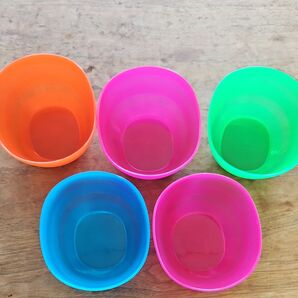 IKEA プラスチック食器 お椀&スプーン&フォーク 4色セット 中古