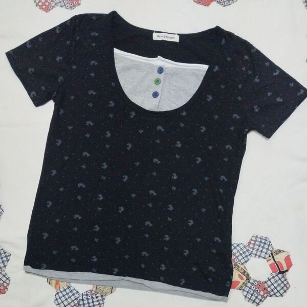 【新品/未使用品】レディース★Heavy magic 重ね着風半袖Tシャツ Mサイズ
