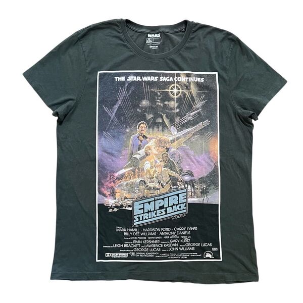 TU社 STARWARS Tシャツ XXL 映画 ムービーT トルコ製 スターウォーズ 皇帝の逆襲 グラフィック チャコール