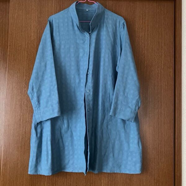 最終値下げ!!新品!チュニックシャツ ブルー レディース