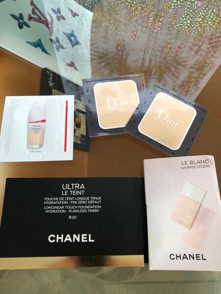 クリスチャンディオール、CHANEL5個セット ファンデーション.下地 最高の肌を叶えるお試しセット