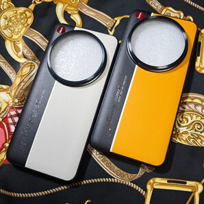 Xiaomi 14 Ultra用 高品質レザー調ハイブリッドケース ホワイト 軽量 新品