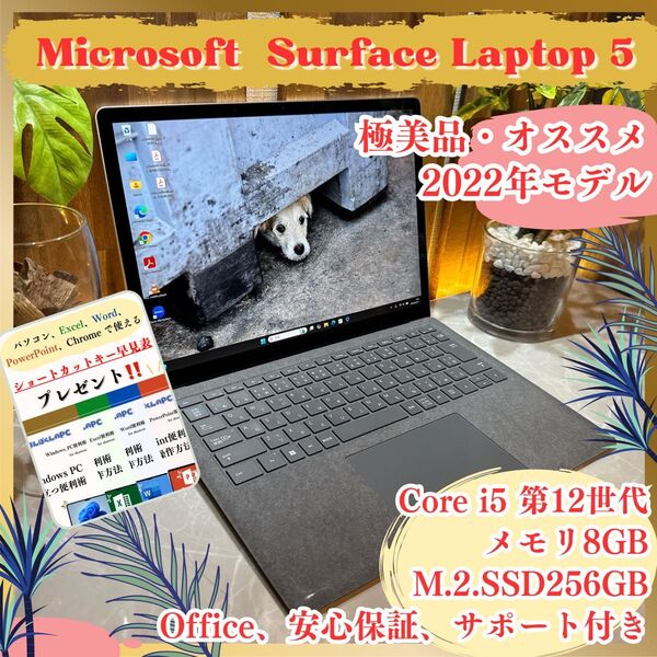 極美品《最新2022年モデル》最上級シリーズ【Surface Laptop 5】i5 第12世代 メモリ8GB SSD256GB