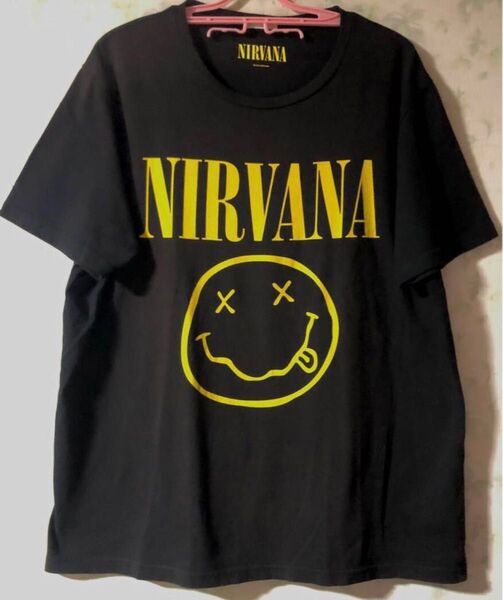 GU×Nirvana 2016 ニルバーナ コラボ Tシャツ XL 黒 半袖プリントTシャツ ブラック