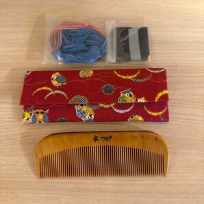 【未使用】つげ櫛 櫛留商店 くし 髪の毛 ヘアケア 本つげ 日本製 名古屋 伝統工芸品 和装小物