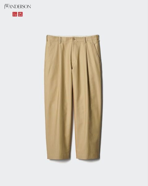 ユニクロ JW ANDERSON コットンツイルタックパンツ ベージュ 79 試着のみ
