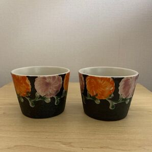 ヨシノヒトシ さん 色絵そば猪口 フリーカップ 2点