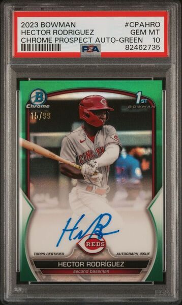 Bowman Chrome Auto HECTOR RODRIGUEZ /99 PSA10 直筆サインカード Topps RC
